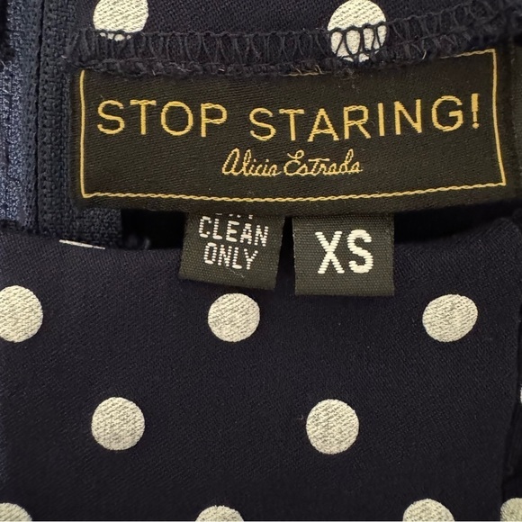 Stop Staring Celebrity Retro Polka Dot Wiggle Sheath Dress - Size XS - Picture 8 of 9